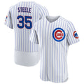 Chicago Cubs #35 Justin Steele White MWATKINS Home Flex Base Player Jersey
