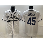 Chicago White Sox #45 Michael Jordan White MWATKINS Cool Base Stitched Jersey