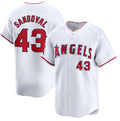 Los Angeles Angels #43 Patrick Sandoval White MWATKINS Home Limited Stitched Jersey