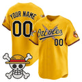 Custom Baltimore Orioles x One Piece Gold MWATKINS Vapor Premier Limited Jersey - Stitched