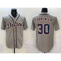 Detroit Tigers #30 Kerry Carpenter Grey MWATKINS Cool Base Stitched Jersey