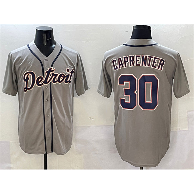 Detroit Tigers #30 Kerry Carpenter Grey MWATKINS Cool Base Stitched Jersey