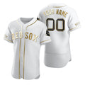 Custom Boston Red Sox White MWATKINS Stitched Flex Base Edition Jersey