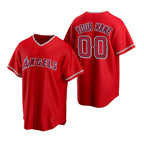 Custom Los Angeles Angels Red MWATKINS Stitched Cool Base Jersey