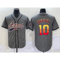 Houston Astros #10 Yuli Gurriel Grey MWATKINS Gridiron Cool Base Stitched Jersey 1