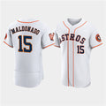 Houston Astros #15 Mart¨ªn Maldonado White MWATKINS 60th Anniversary Flex Base Stitched Jersey