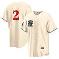 Texas Rangers #2 Marcus Semien Cream MWATKINS 2023 City Connect Cool Base Stitched Jersey