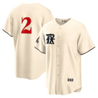 Texas Rangers #2 Marcus Semien Cream MWATKINS 2023 City Connect Cool Base Stitched Jersey