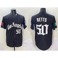 Los Angeles Dodgers #50 Mookie Betts Black MWATKINS Mexico 2025 LA Gothic Style With Fernando Patch Vapor Premier Limited Stitched Jersey
