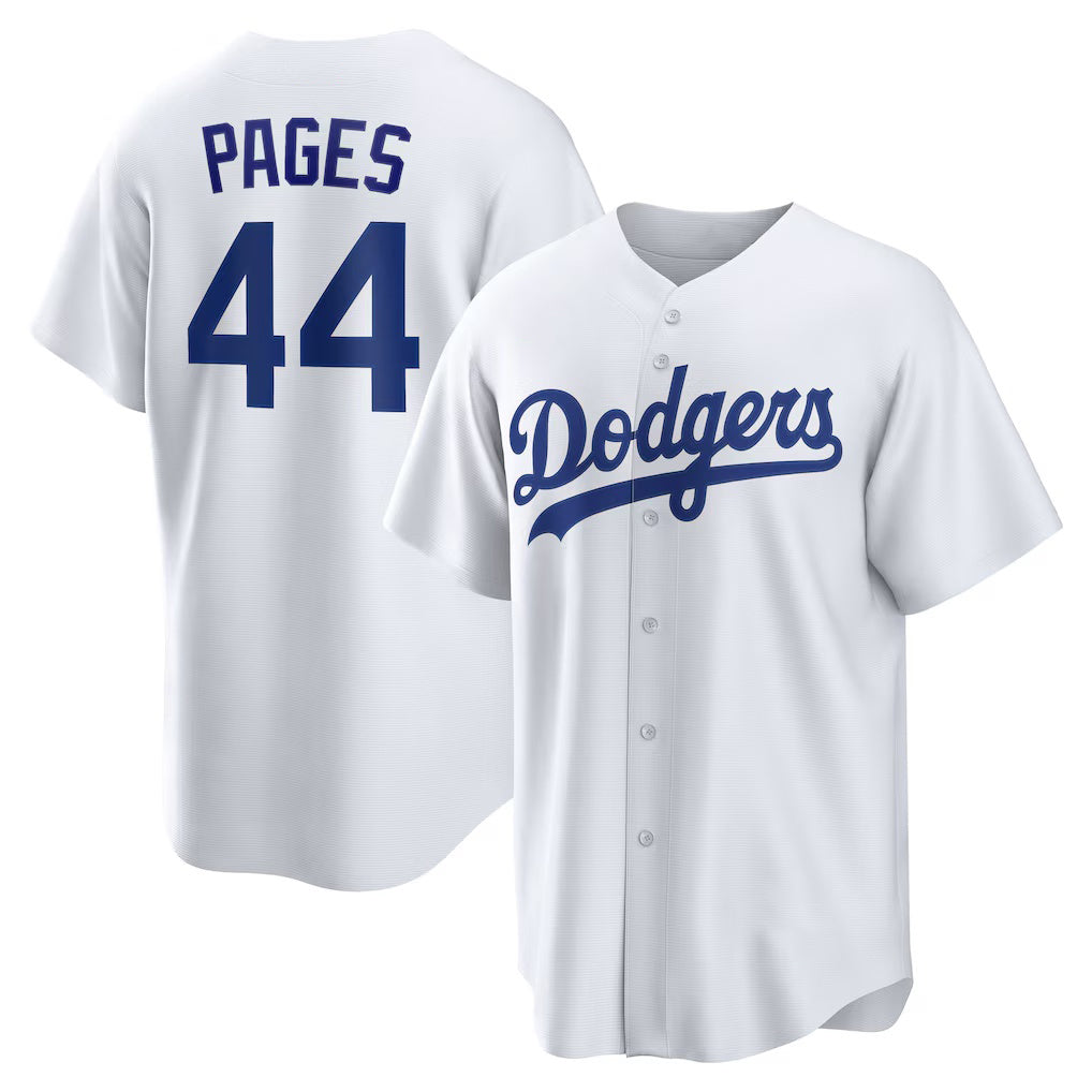 Los Angeles Dodgers #44 Andy Pages White MWATKINS Home Replica Jersey