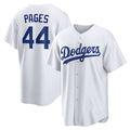 Los Angeles Dodgers #44 Andy Pages White MWATKINS Home Replica Jersey