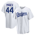 Los Angeles Dodgers #44 Andy Pages White MWATKINS Home Replica Jersey