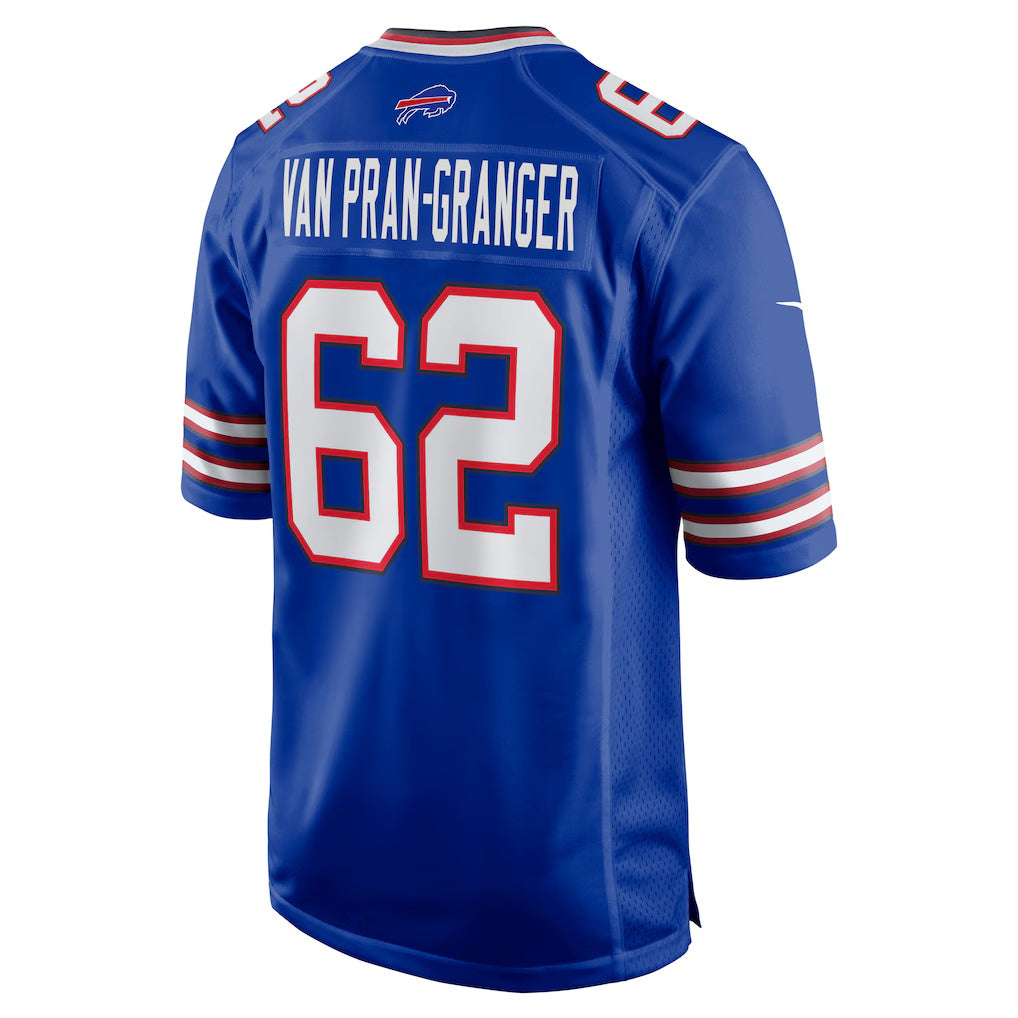 B.Bills #62 Sedrick Van Pran-Granger Royal MWATKINS Game Jersey