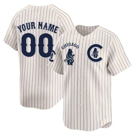 Custom Chicago Cubs Special Vapor Premier Limited Jersey V2 ¨C All Stitched-Cream Pinstripe MWATKINS
