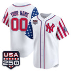 Custom New York Yankees America 250 Edition Vapor Premier Limited White MWATKINS Stitched Jerseys