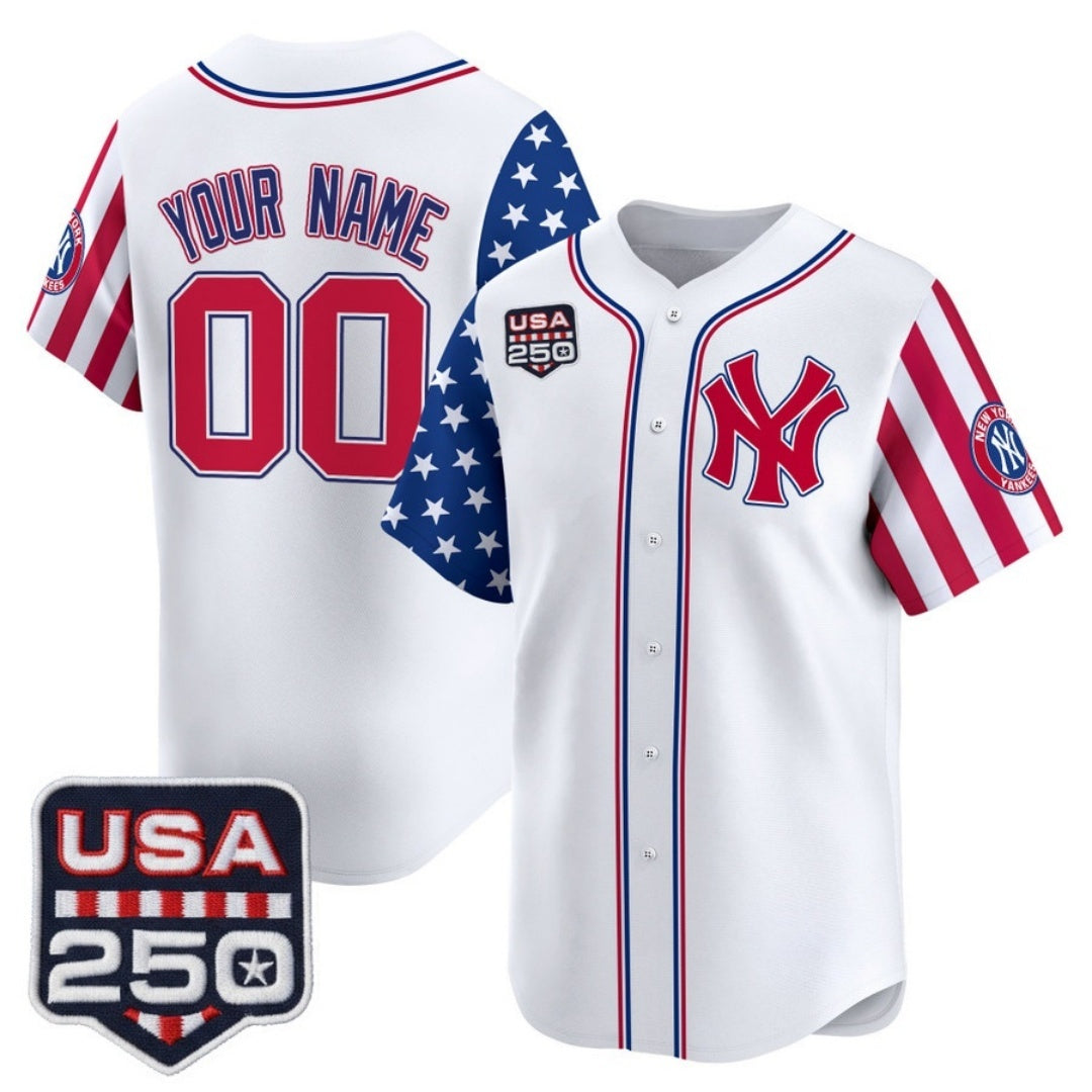 Custom New York Yankees America 250 Edition Vapor Premier Limited White MWATKINS Stitched Jerseys
