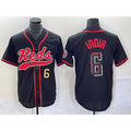 Cincinnati Reds #6 Jonathan India Number Black MWATKINS 2023 City Connect With Patch Stitched Jersey