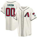 Custom Arizona Diamondbacks 2024 Cool Base Jersey ¨C Cream MWATKINS