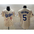 Los Angeles Dodgers #5 Freddie Freeman Cream MWATKINS 2025 Tokyo Series Limited Stitched Jersey
