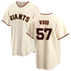San Francisco Giants #57 Alex Wood Cream MWATKINS Home Jersey