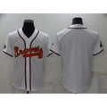 Atlanta Braves Blank 2022 White Gold MWATKINS World Series Champions Program Cool Base Stitched Jersey