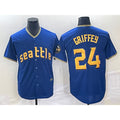 Seattle Mariners #24 Ken Griffey Blue MWATKINS 2023 City Connect Cool Base Stitched Jersey