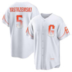 San Francisco Giants #5 Mike Yastrzemski White MWATKINS 2021 City Connect Cool Base Jersey
