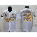St. Louis Cardinals #28 Nolan Arenado White MWATKINS 2022 All Star Stitched Cool Base Jersey