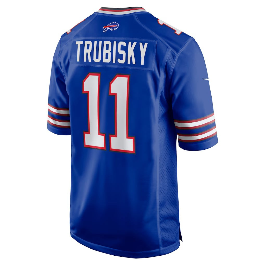 B.Bills #11 Mitchell Trubisky Royal MWATKINS Game Jersey