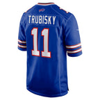 B.Bills #11 Mitchell Trubisky Royal MWATKINS Game Jersey