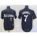 Arizona Diamondbacks #7 Corbin Carroll Black MWATKINS 'Gothic Desert Fang Edition' Vapor Limited Stitched Jersey