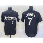 Arizona Diamondbacks #7 Corbin Carroll Black MWATKINS 'Gothic Desert Fang Edition' Vapor Limited Stitched Jersey