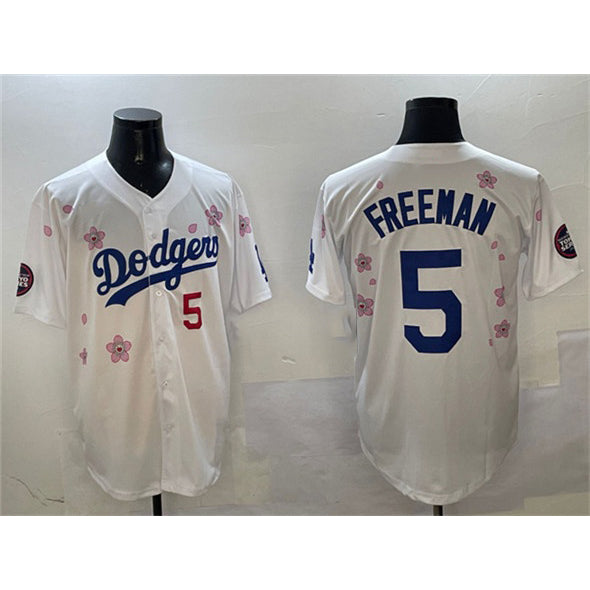 Los Angeles Dodgers #5 Freddie Freeman White MWATKINS 2025 Tokyo Series Limited Stitched Jersey