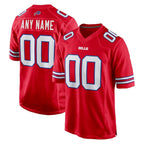 Custom B.Bills Red MWATKINS Alternate Game Jersey