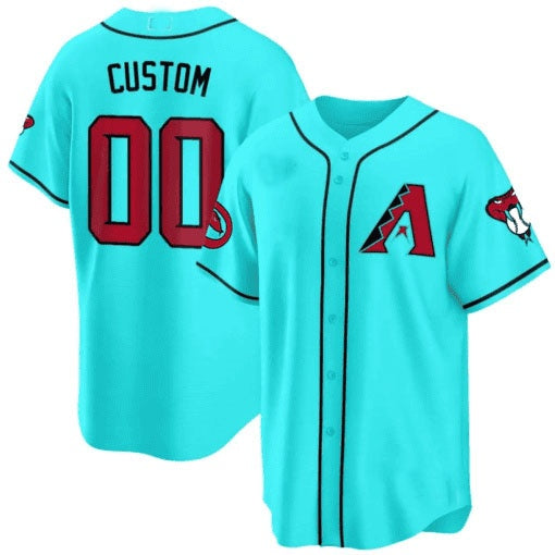 Custom Arizona Diamondbacks 2024 Cool Base Jersey V2 ¨C Teal MWATKINS