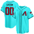 Custom Arizona Diamondbacks 2024 Cool Base Jersey V2 ¨C Teal MWATKINS