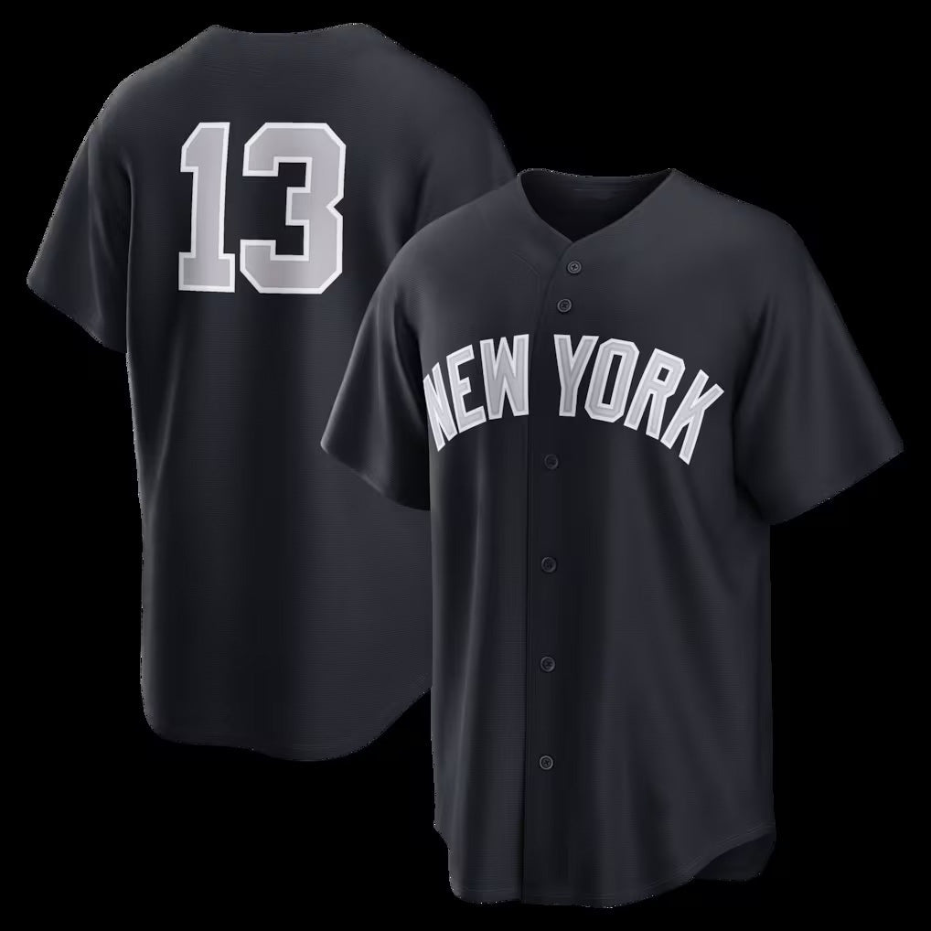 New York Yankees #13 Jazz Chisholm Jr. Navy MWATKINS Alternate Replica Jersey 2