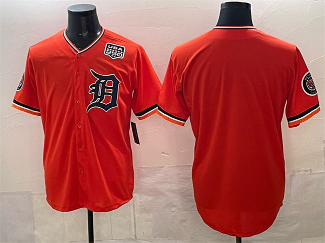 Detroit Tigers Blank Orange MWATKINS 2026 Alternate USA 250' Patch Vapor Premier Limited Stitched Jersey