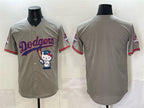 Los Angeles Dodgers Blank Grey MWATKINS Hello Kitty Night 2025 World Series Champions Patch Stitched Jersey