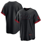 Cincinnati Reds Black MWATKINS City Connect Replica Jersey