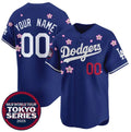 Custom Los Angeles Dodgers Active Player Royal MWATKINS 2025 Tokyo Series Limited Stitched Jersey