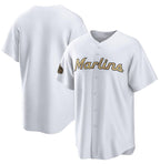 Miami Marlins Blank White MWATKINS 2022 All-Star Cool Base Stitched Jersey