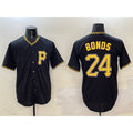 Pittsburgh Pirates #24 Barry Bonds Black MWATKINS Cool Base Stitched Jersey