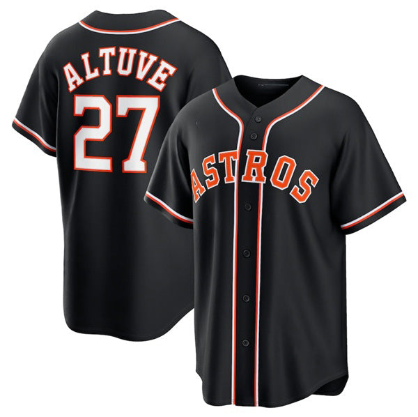Houston Astros #27 Jose Altuve 2026 Black MWATKINS Out Stitched Jersey