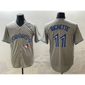 Toronto Blue Jays #11 Bo Bichette Gray MWATKINS 2025 World Series Home Cool Base Stitched Jersey