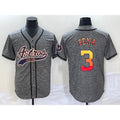Houston Astros #3 Jeremy Pena Grey MWATKINS Gridiron Cool Base Stitched Jersey
