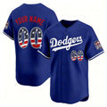 Custom Los Angeles Dodgers Royal MWATKINS USA 250 Fourth of July Limited Stitched Jersey