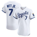 Kansas City Royals #7 Bobby Witt Jr. White MWATKINS Home Elite Player Jersey