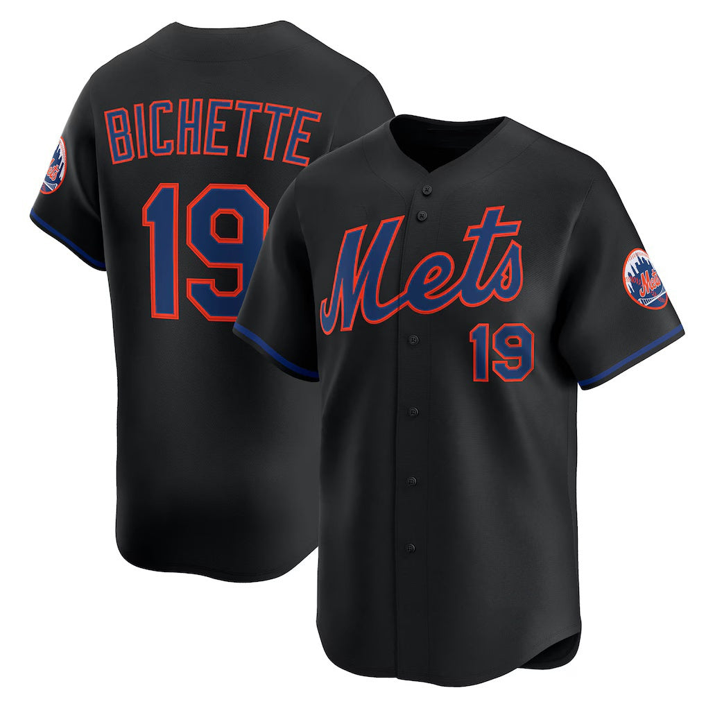 New York Mets #19 Bo Bichette Black MWATKINS Alternate Limited Jersey
