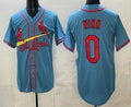St Louis Cardinals #0 Masyn Winn Blue MWATKINS Cool Base Jersey